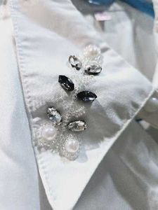 Girls White Embellished Shirt