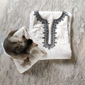Embroidered Cotton Tunic Top