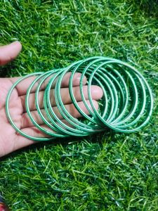 Set of Pink, Green, and Magenta Bangles