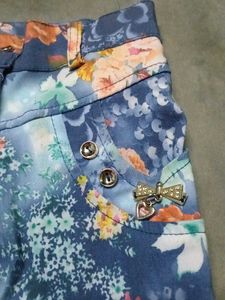 Floral Print Girls Jeans