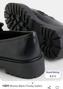 H&M Women Black Chunky Loafers