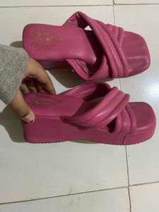 Chic Pink Slip-On Sandals