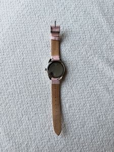 Guess Crystal Rhinestone Pink Leather Strap Watch