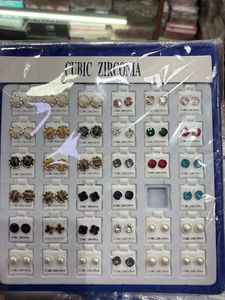 Cubic Zirconia Earrings Set of 2 pick any