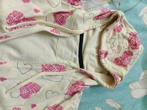 Cute Heart Print Hoodie