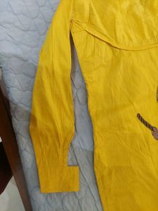 Vibrant Yellow Ethnic kurta with Beautiful patch w