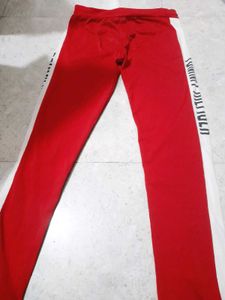 Red Sports T-shirt And Pant Set