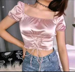 🌸Satin Corset Crop Top🪄