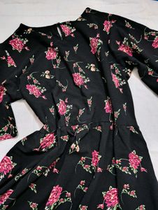Floral Print Flared Dress