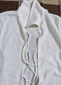 white shrug /top