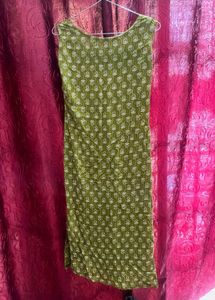 Stylish Olive Green Printed Kurta