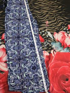 Girls Blue Print Palazzo Pants
