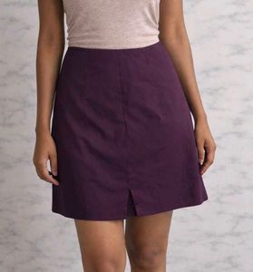 Chic Purple A-Line Skirt
