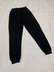 Black Joggers with "Go One Step Further" Graphic