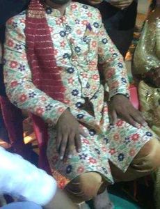 only 1 Time used Floral Sherwani