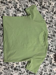 Ribbed Crew Neck Crop Top
