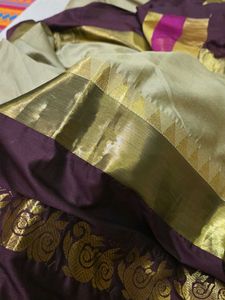 Elegant Beige Saree with Rich Border( no blouse )