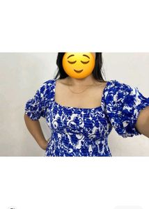 Blue Floral Maxi Dress