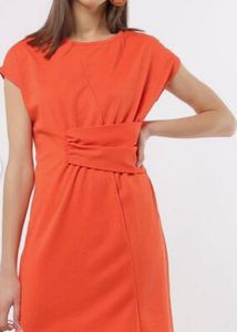 Vibrant Orange Casual Dress