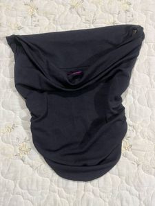 Chic Black Cowl Neck Ruched Top