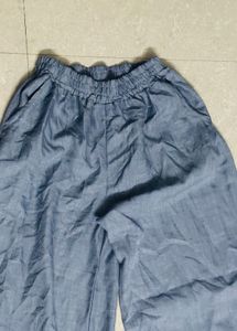 Blue Wide Leg Trousers
