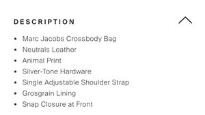 ❌❌sale❌❌Marc Jacobs Sling Bag Like New
