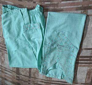 Beautiful Teal Kurta Set with Dupatta