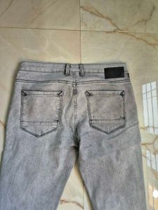 Moda Rapido Stylish Ripped Grey Wash Jeans
