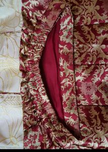 Elegant Red Brocade Lehenga Choli Set