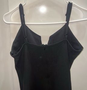 Chic Black V-Neck Mini Dress