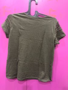 Olive Green Textured Top