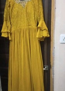 Stunning Yellow Embellished Gown