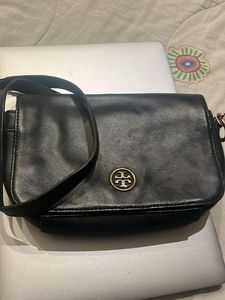 Clearance Tory Burch Black Leather Crossbody Bag