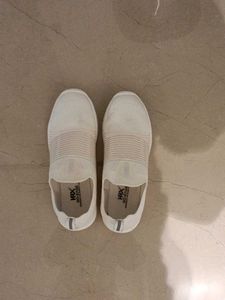 HRX White Slip-On Sneakers
