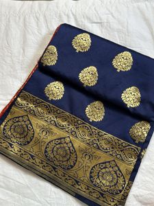 ‼️OFFER ‼️Navy Blue Saree