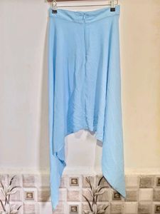 Flowy Asymmetrical Baby Blue Skirt