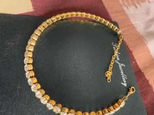 Diamond Gold Tone necklace choker