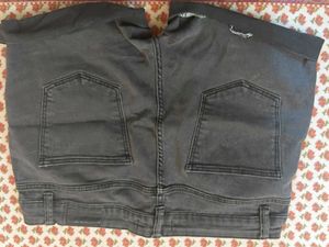 Washed Black Denim Shorts