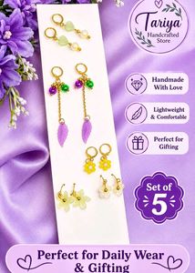 Set of 6 pairs cute earrings