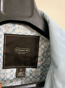 Coach Pastle Blue Trench Coat