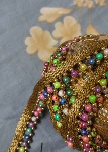 Ethnic  pearl saree lace