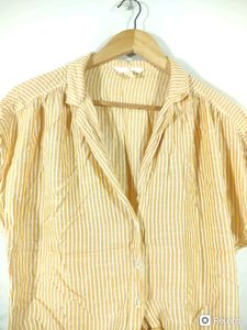 H&amp;M Mustard Yellow Strips Western Top (Women)