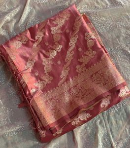 Pink Silk Saree with Stitched blouse (Women’s)