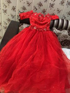 Elegant Red Ball Gown❤️✨