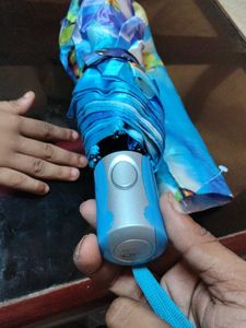 Blue Floral Print Umbrella
