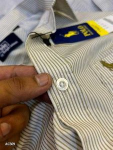 Men's Polo Striped Button-Down Shirt