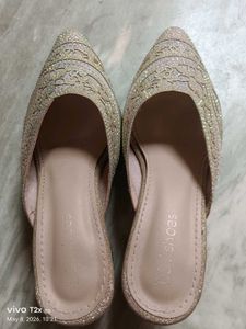 Embellished Pointed Toe Mules