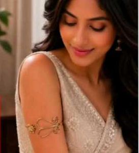 Elegant Arm Band Bracelet with Flower