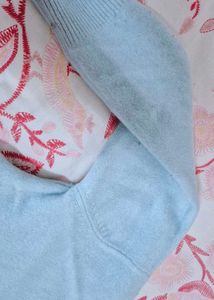 Light Blue Knit Sweater/ woolen crop top