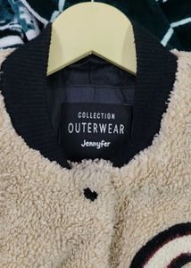 Cozy Beige Teddy Bomber Jacket